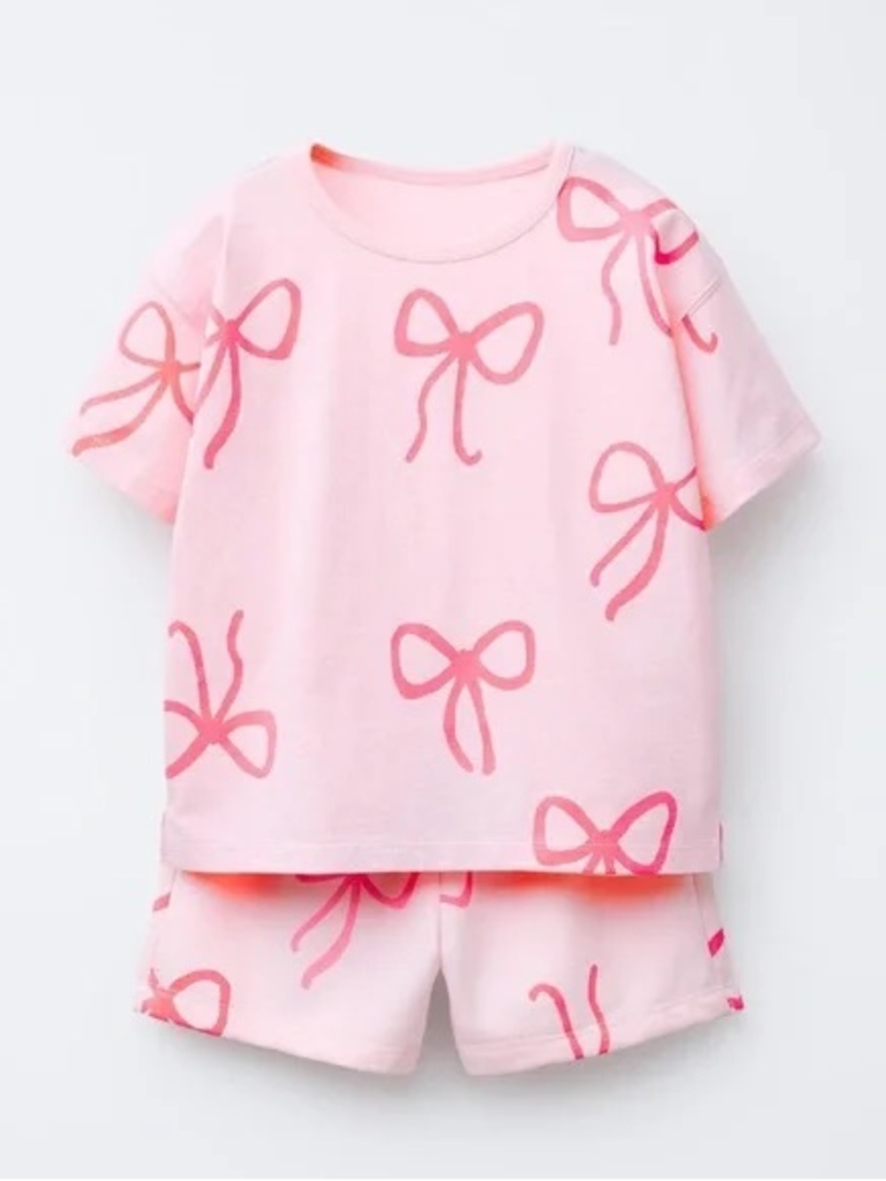 NWT Zara pink bow short sleeve set 5Y